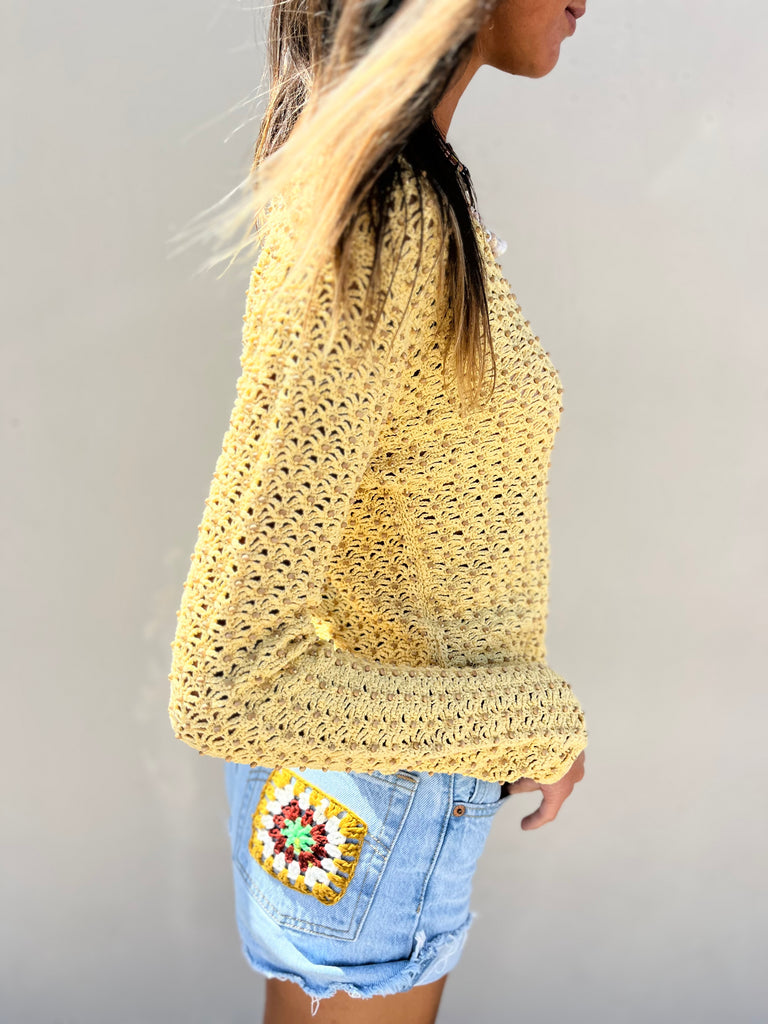 Preloved cold water creek crochet sweater