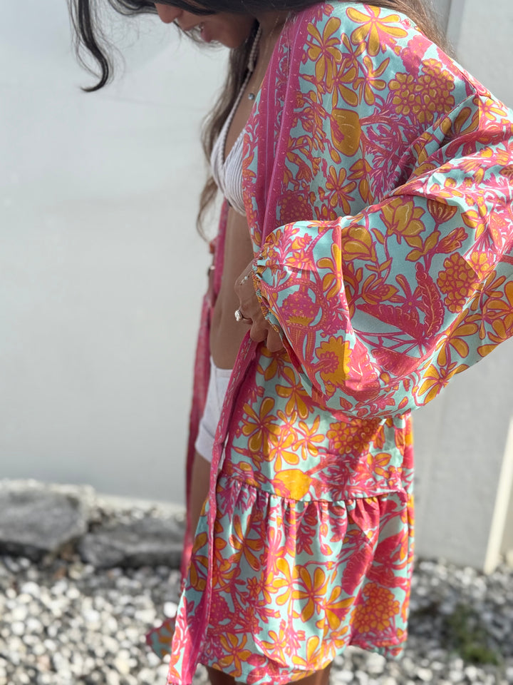 Soleil Kimono – Coral Pink