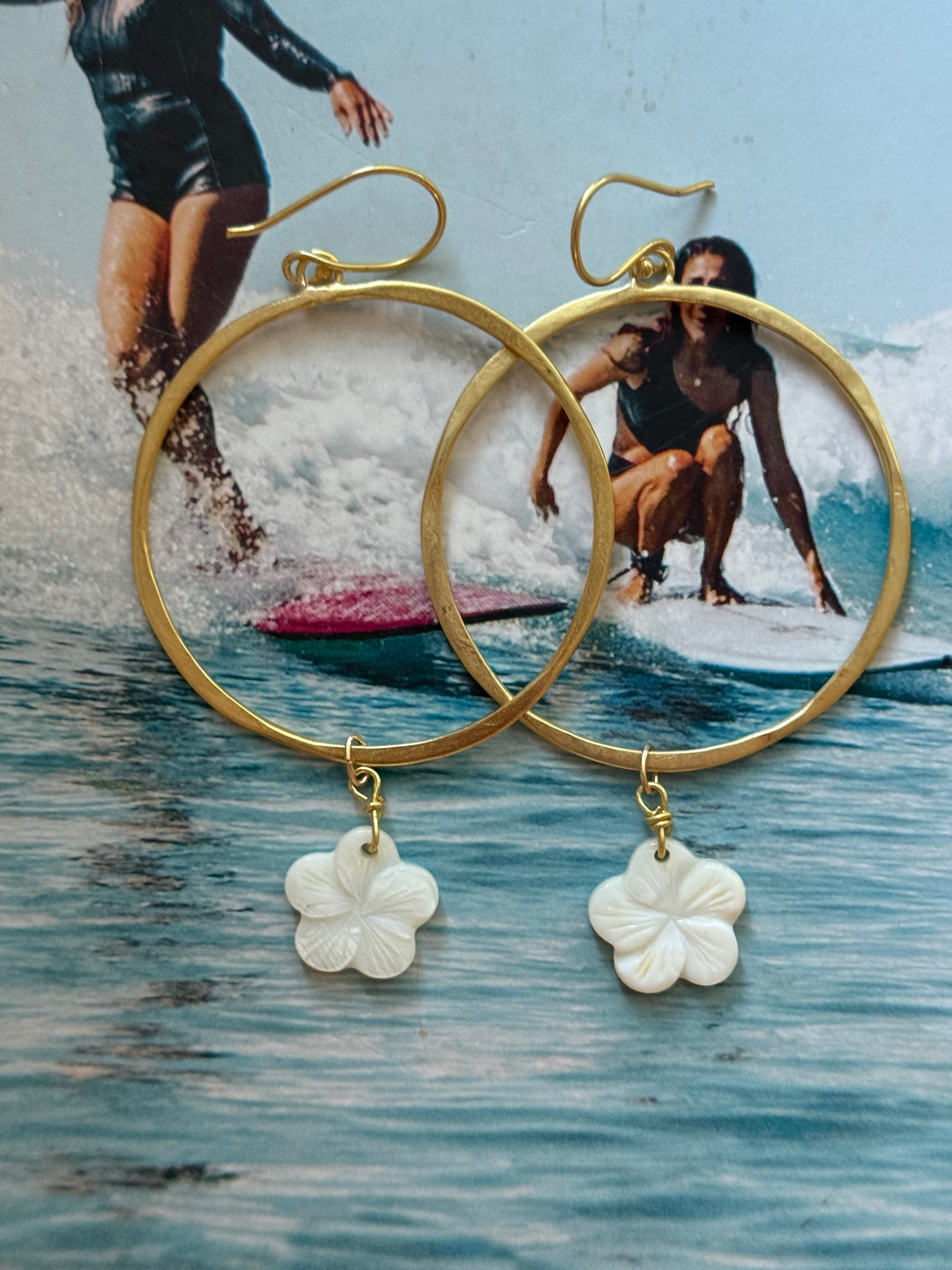 Lara L Hibiscus Glow Hoops