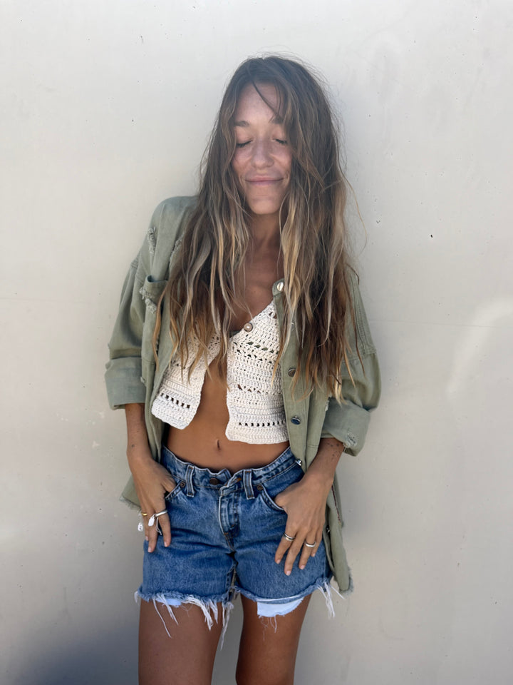 She is a Surfer Green Jacket