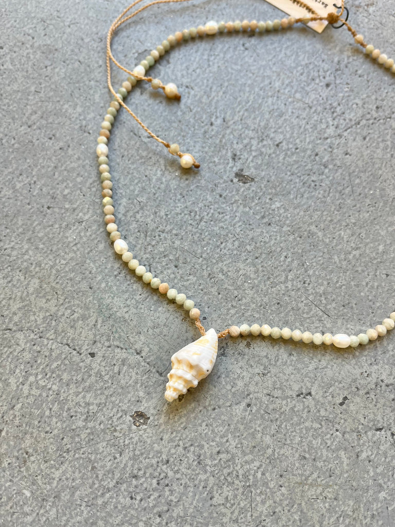 Earth eye Amazonite pearls necklace