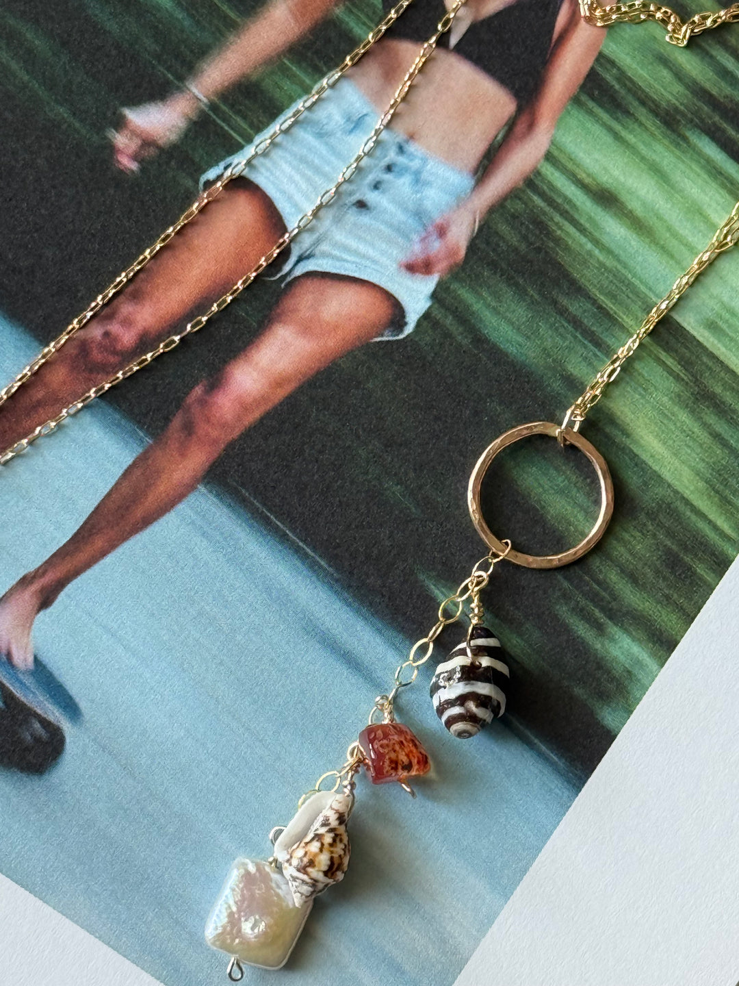 Lara L. Capri Lariat Necklace