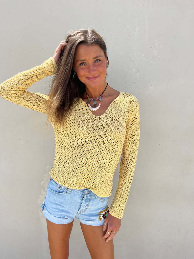 Preloved cold water creek crochet sweater