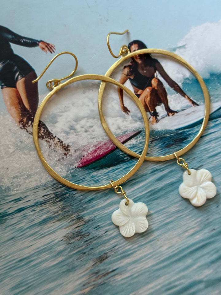 Lara L Hibiscus Glow Hoops