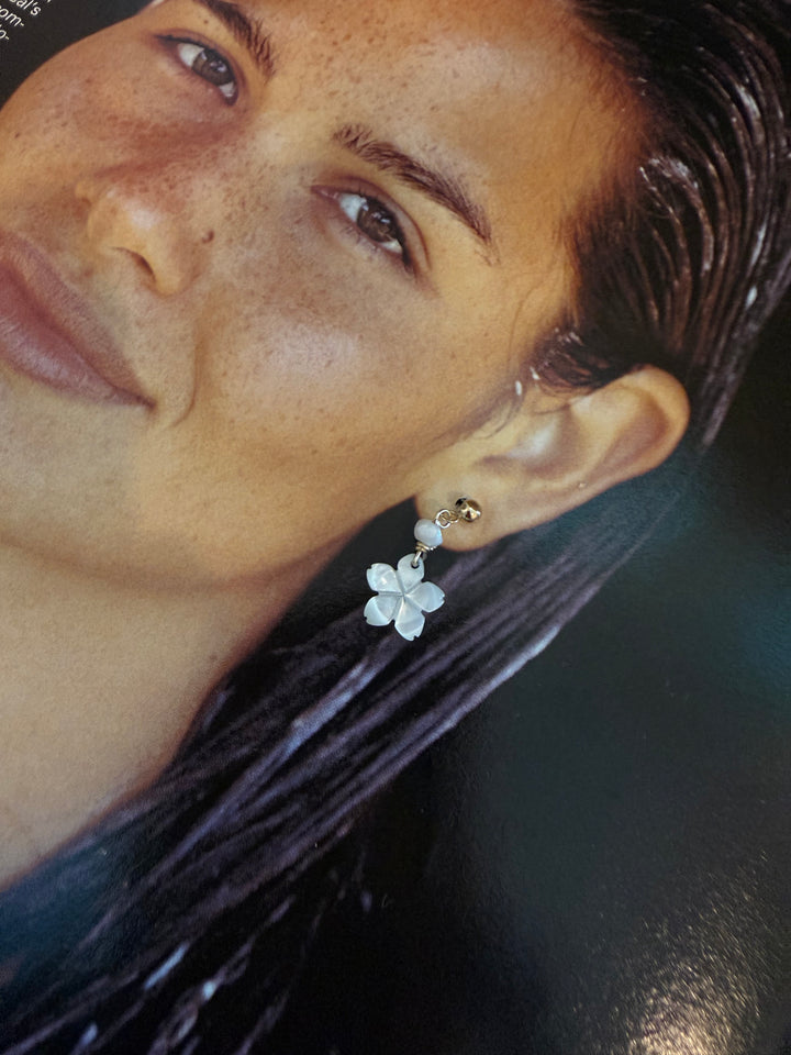 Lara L Mini Pearl Bloom Earrings