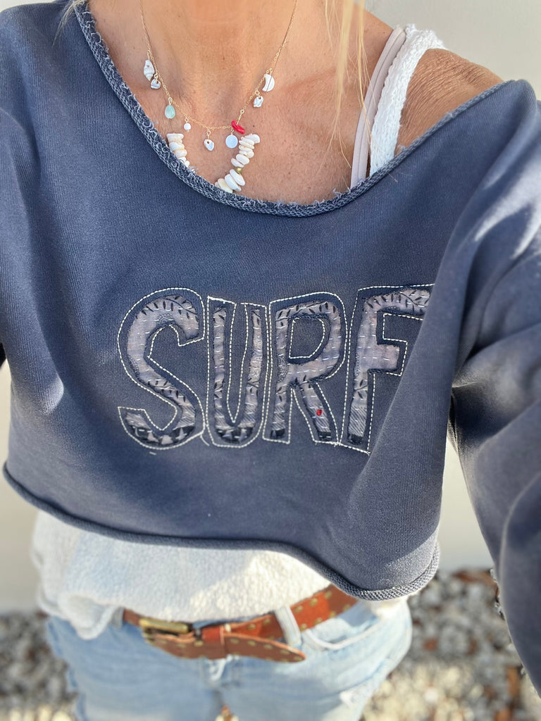 Surf Denim Sweatshirt