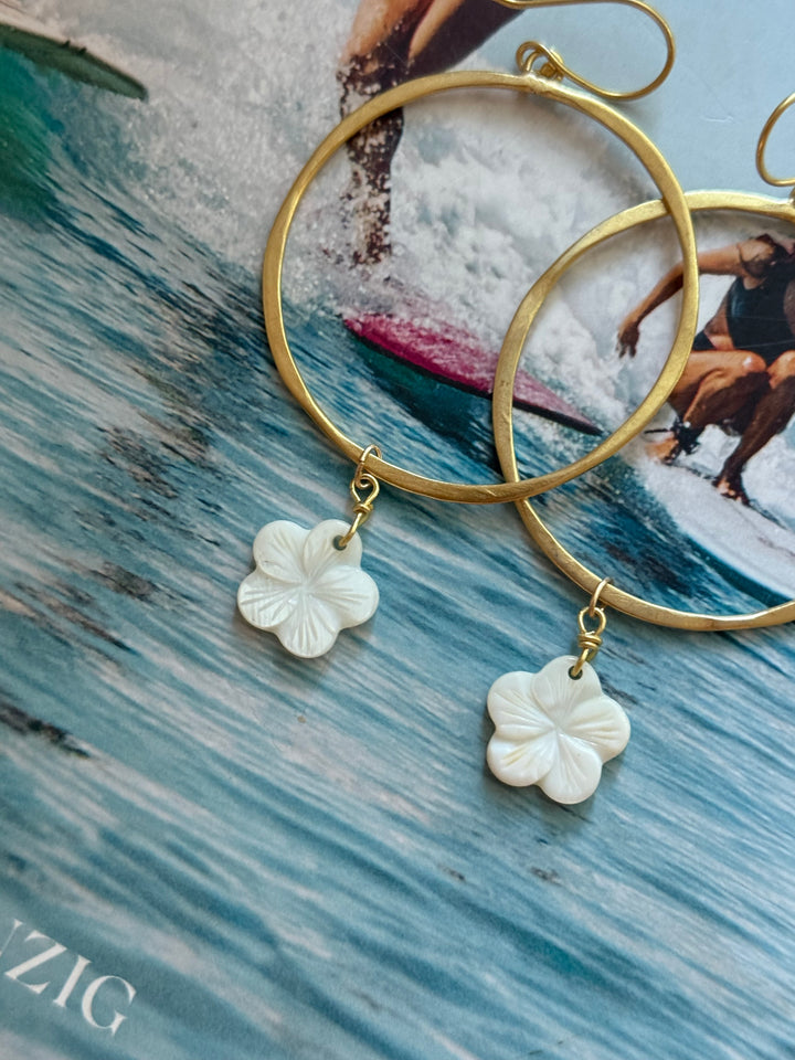 Lara L Hibiscus Glow Hoops