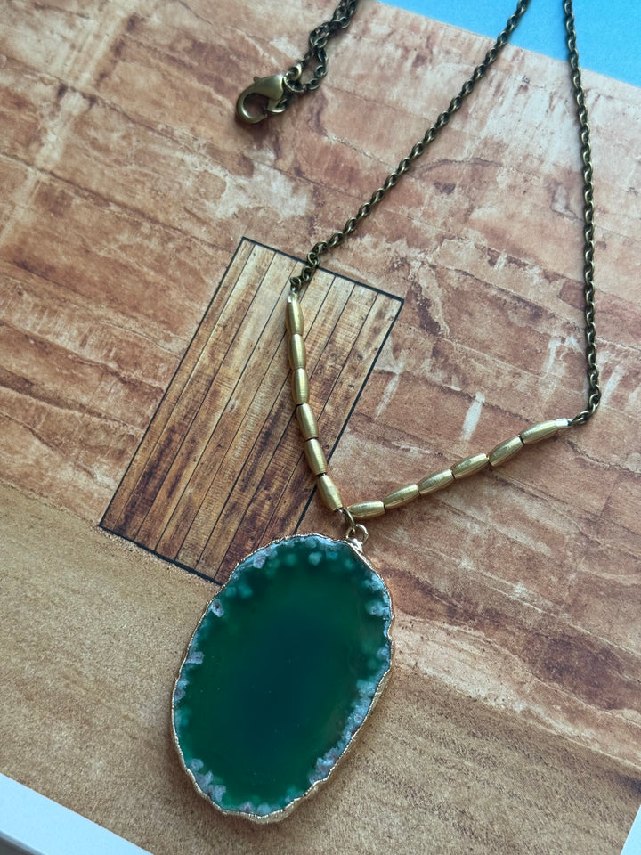 Lara L emerald Earth necklace ( from our desert collection)