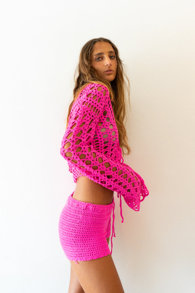 Don't Look Crochet Shorts