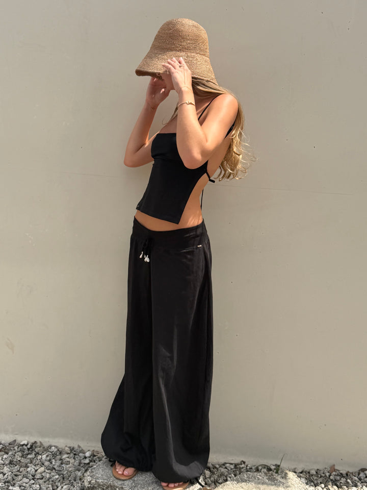 Oversized Gauchos in Black
