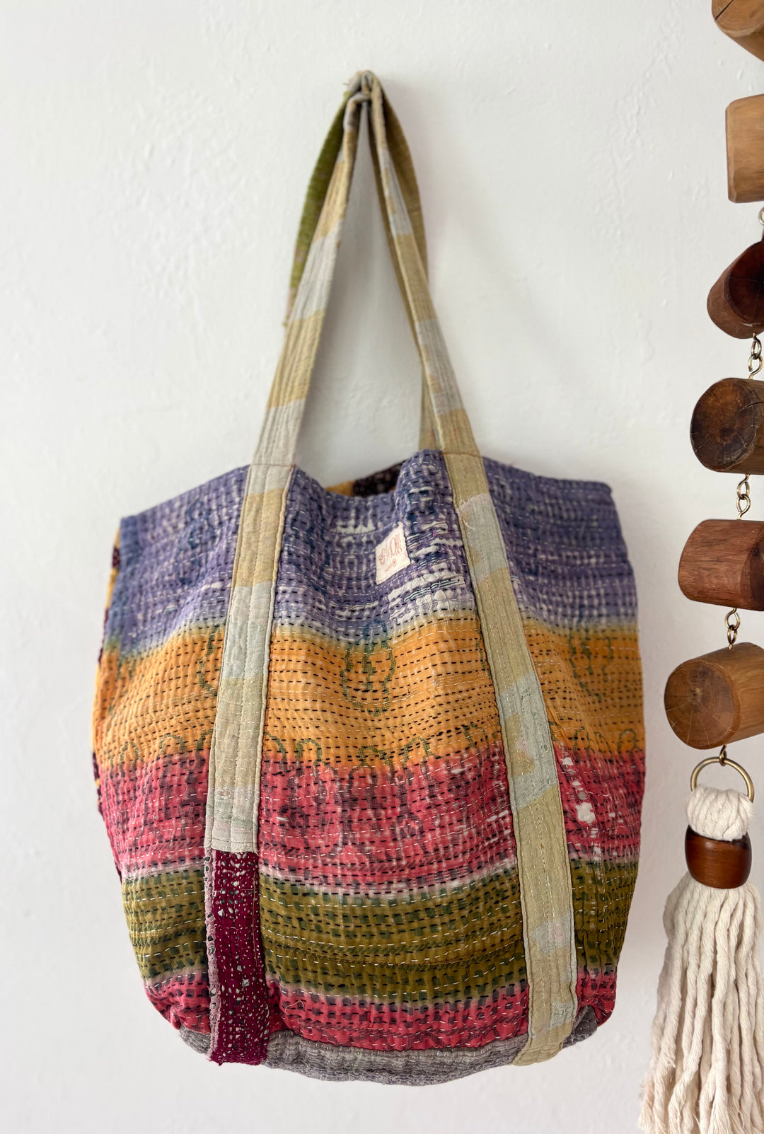 Rainbow Vintage kantha Bag