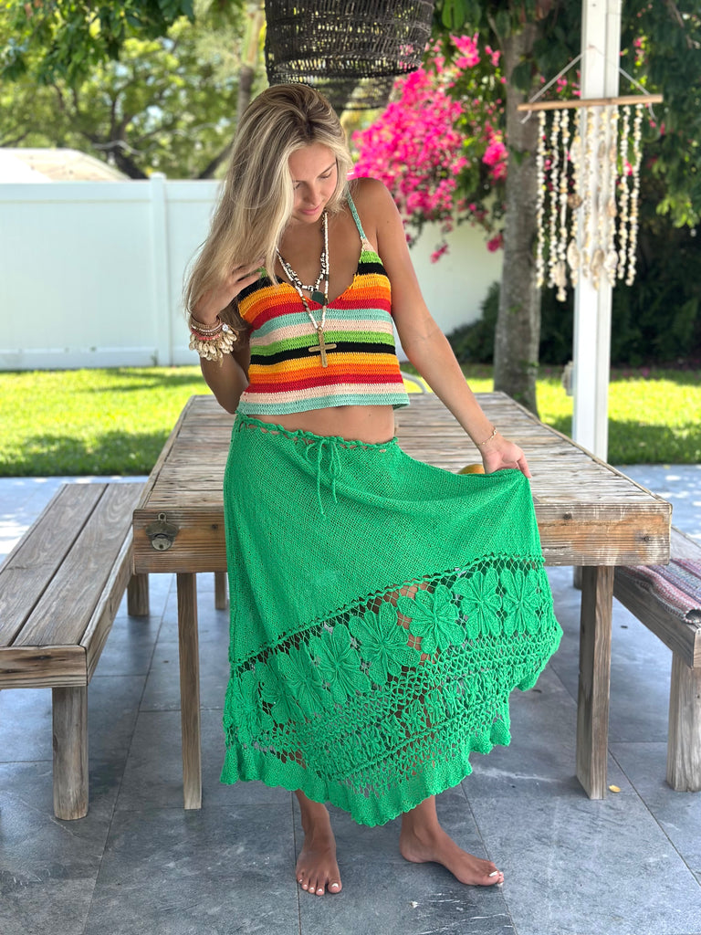 Emerald Scape Maxi Skirt