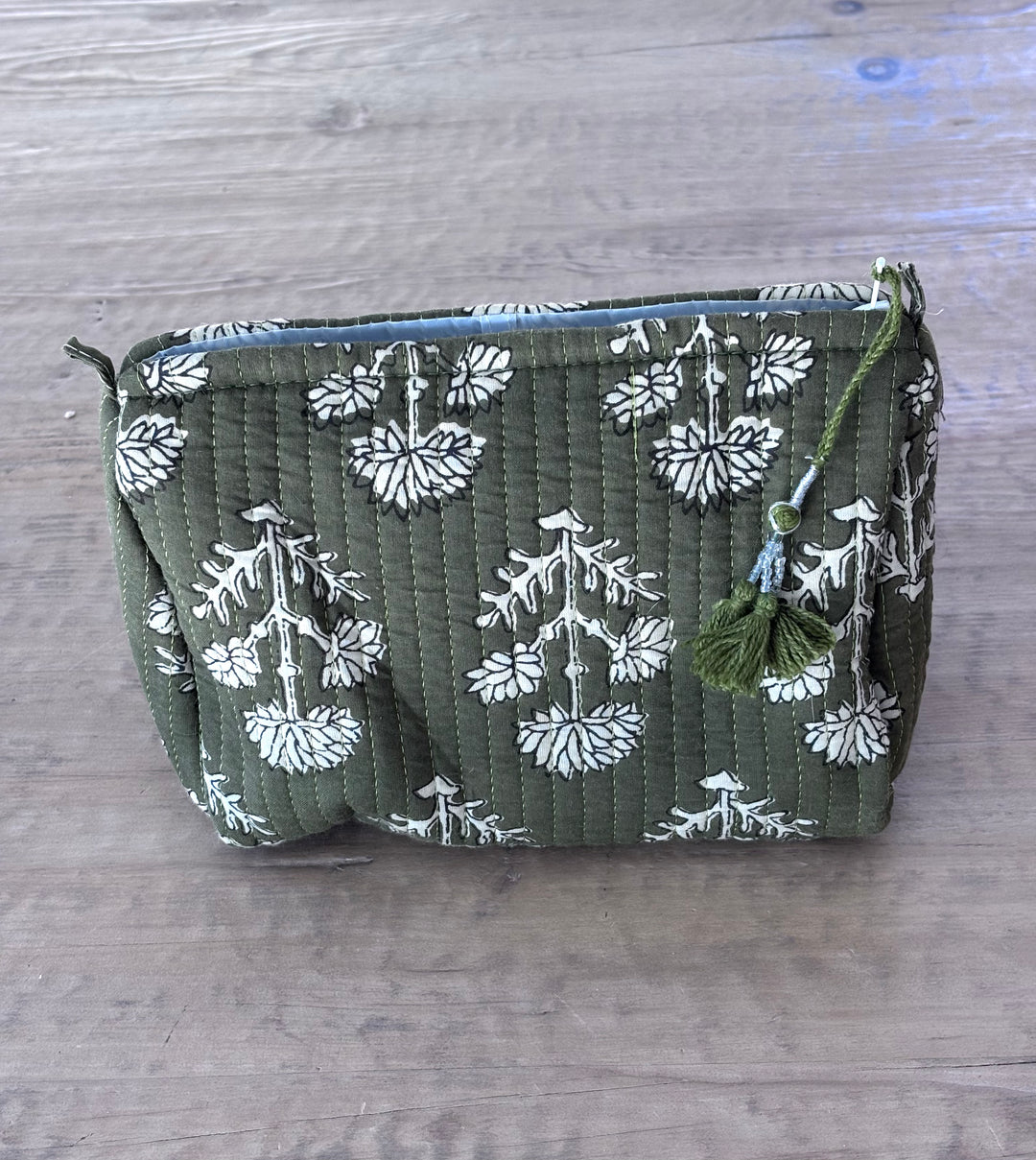 Green Block Print Bag
