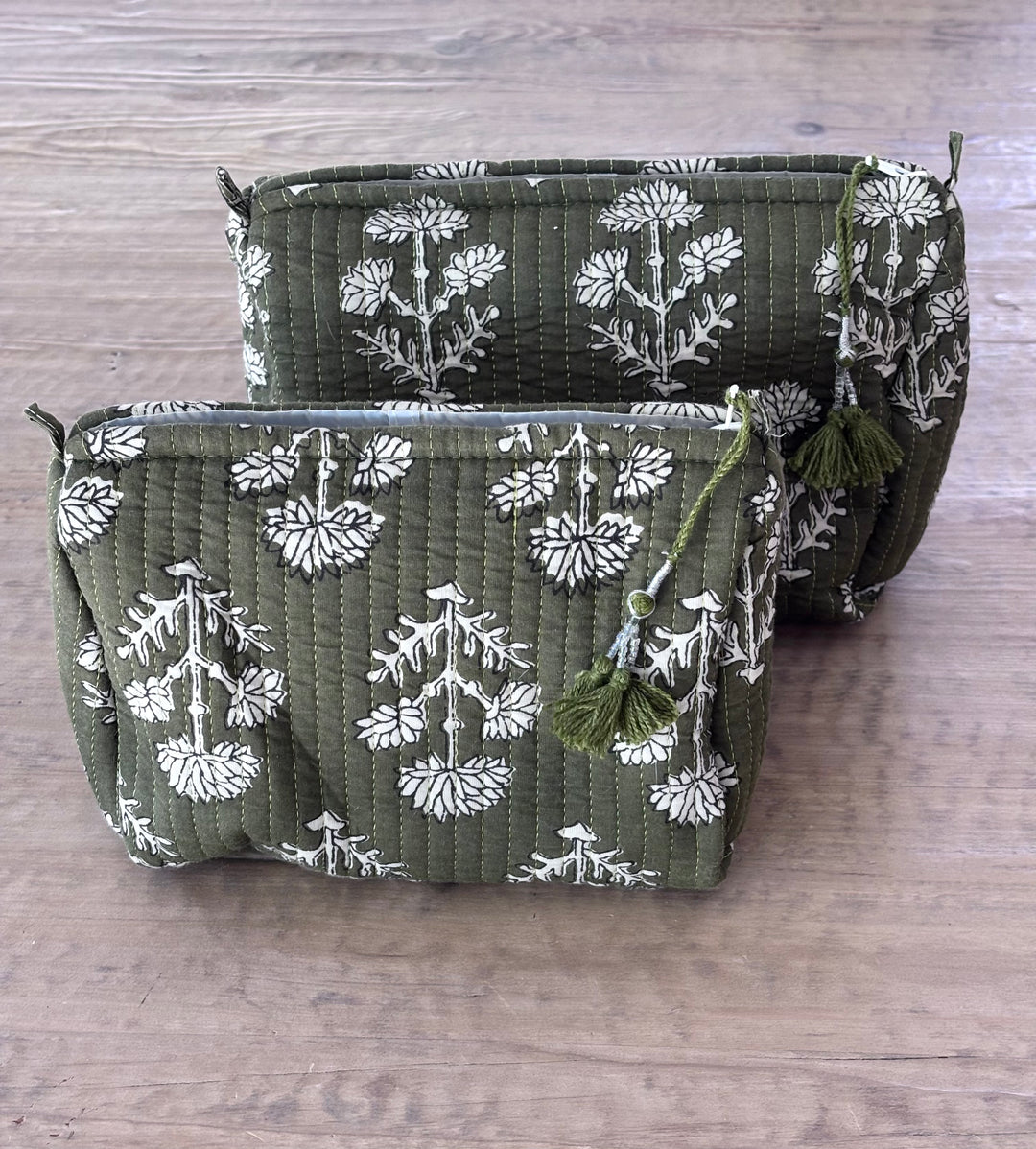 Green Block Print Bag