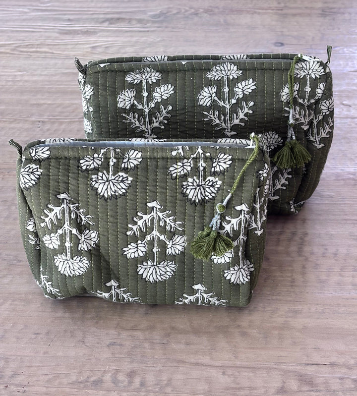 Green Block Print Bag