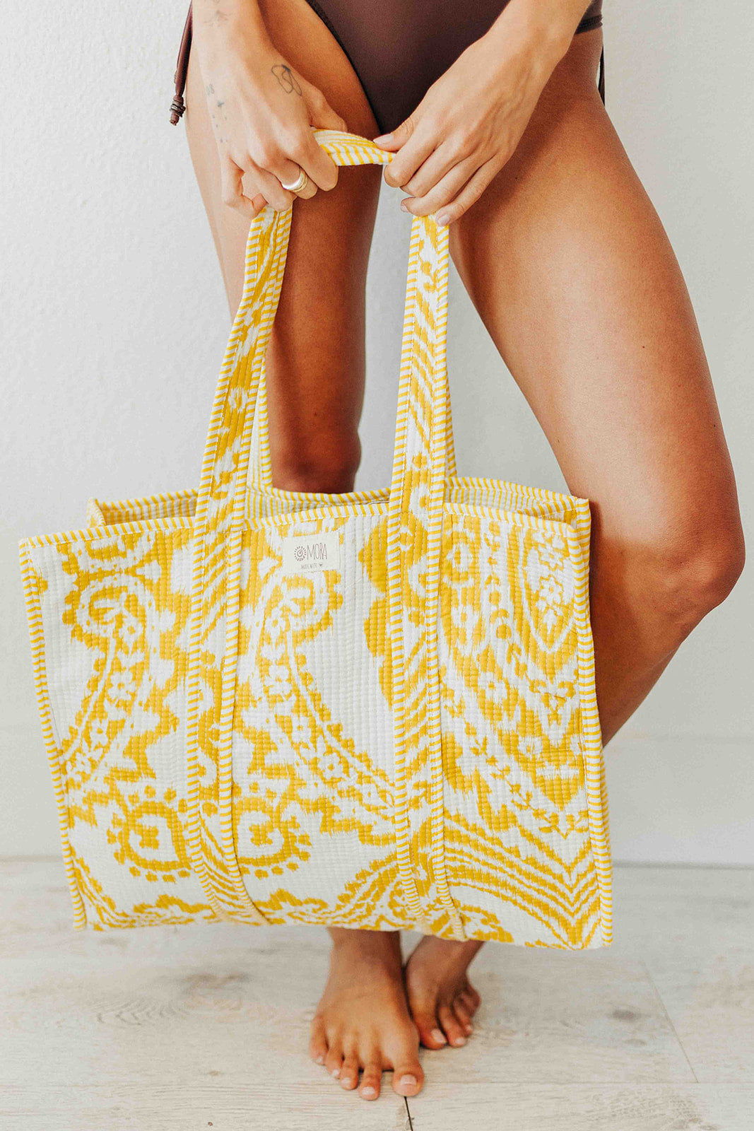 Quilted Cotton Market Bag