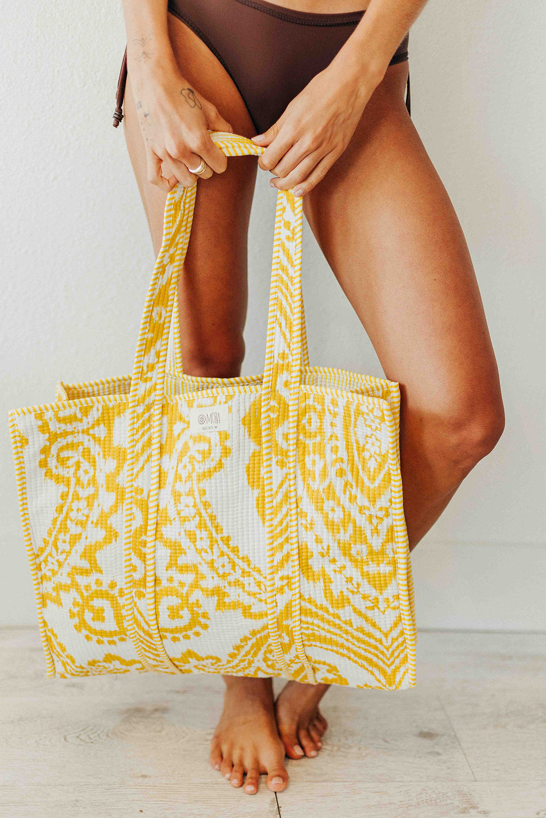 Quilted Cotton Market Bag