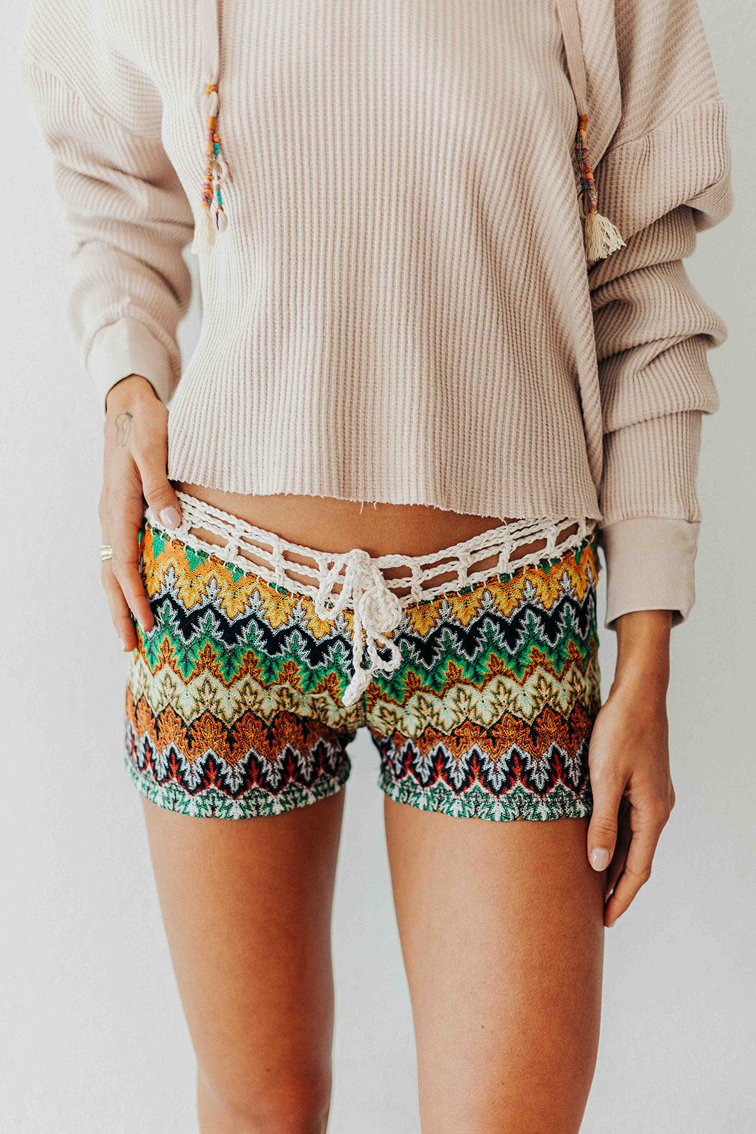 Zig Zag Crochet Shorts