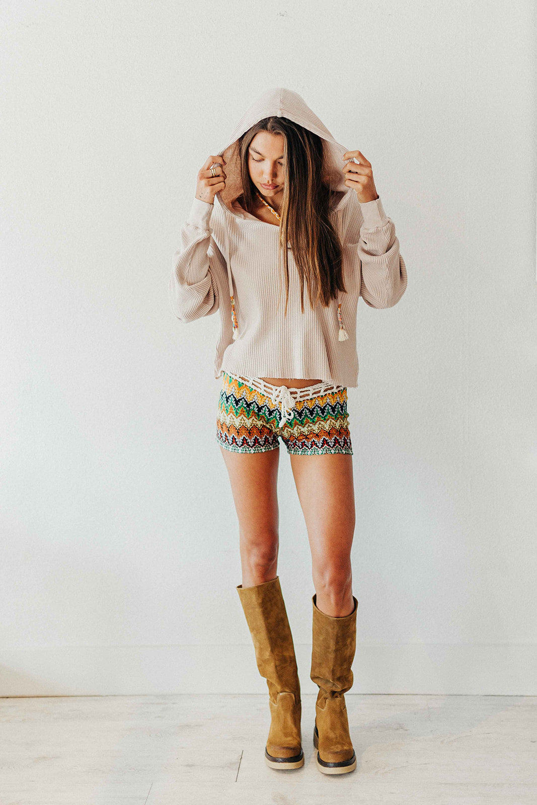 Zig Zag Crochet Shorts