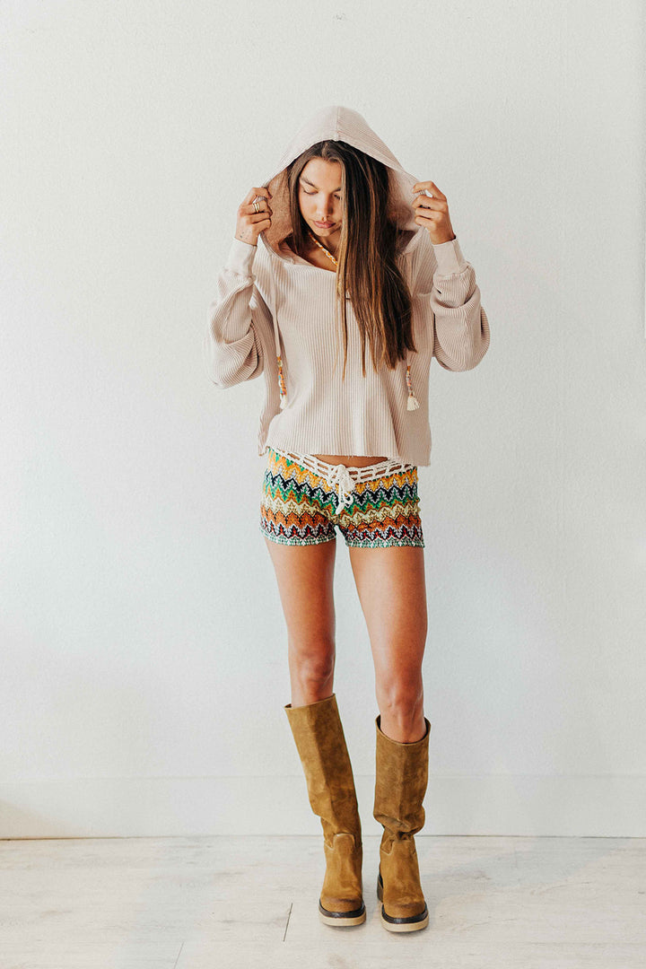 Zig Zag Crochet Shorts