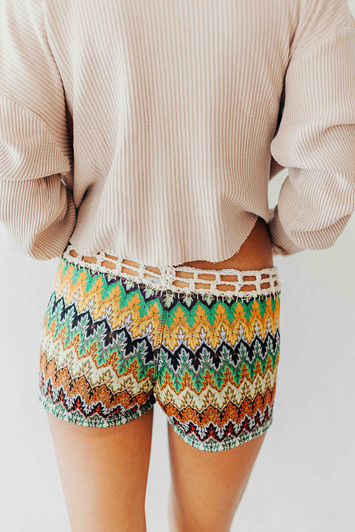 Zig Zag Crochet Shorts