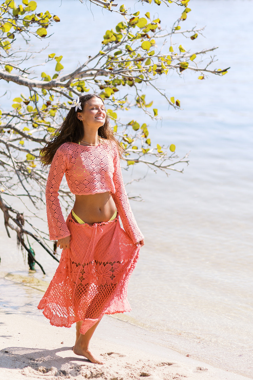 Peach Escape Maxi Skirt