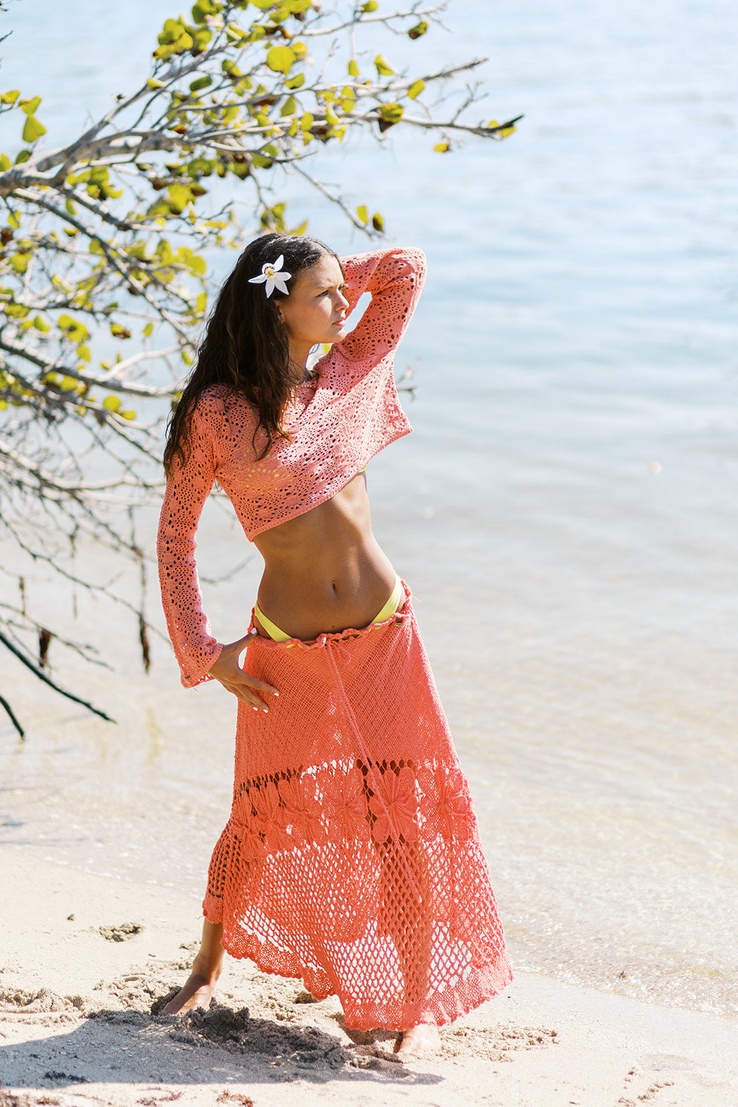 Peach Escape Maxi Skirt
