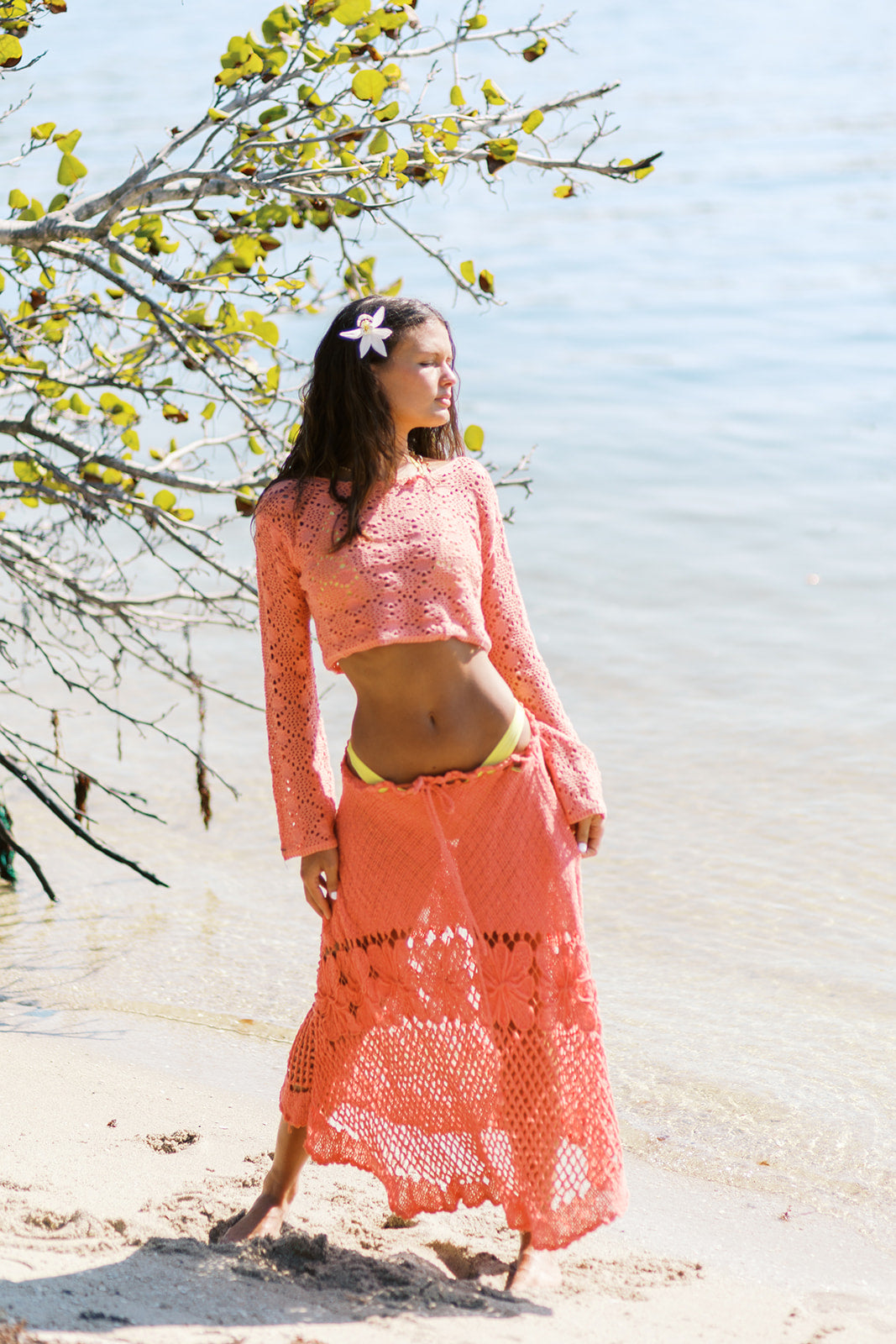 Peach Escape Maxi Skirt