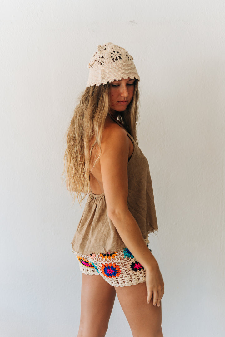 Simple Classic Camel Top