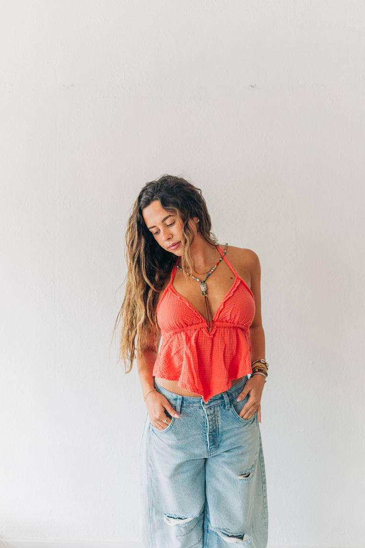 Love in Coral Top