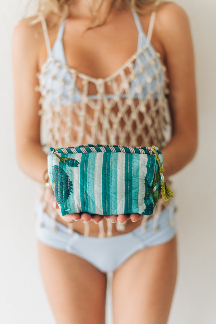 Stripe me Happy Block Print Bag