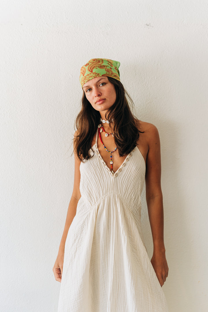 Cowrie Halter Maxi Dress