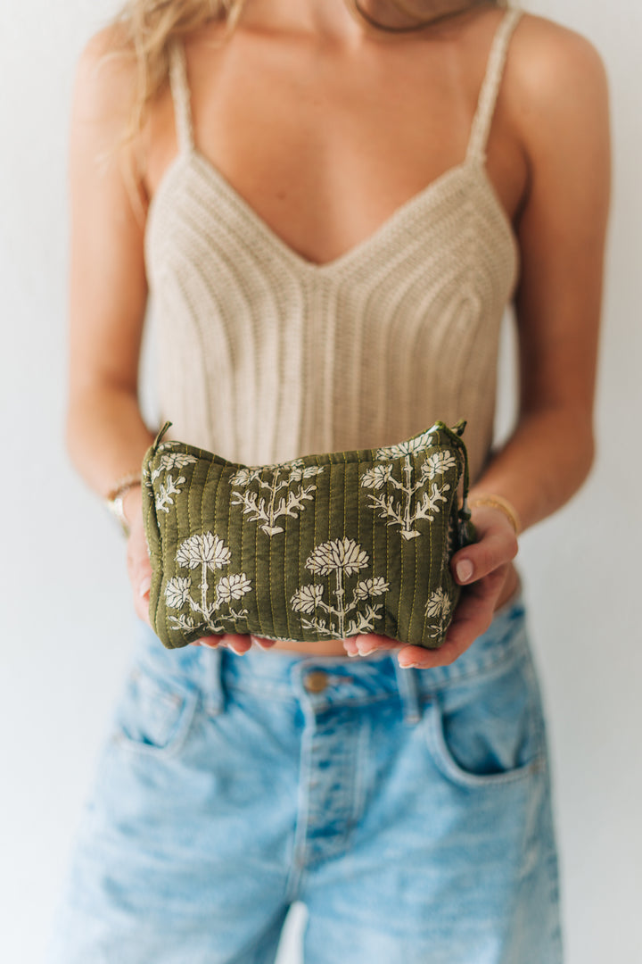 Green Block Print Bag