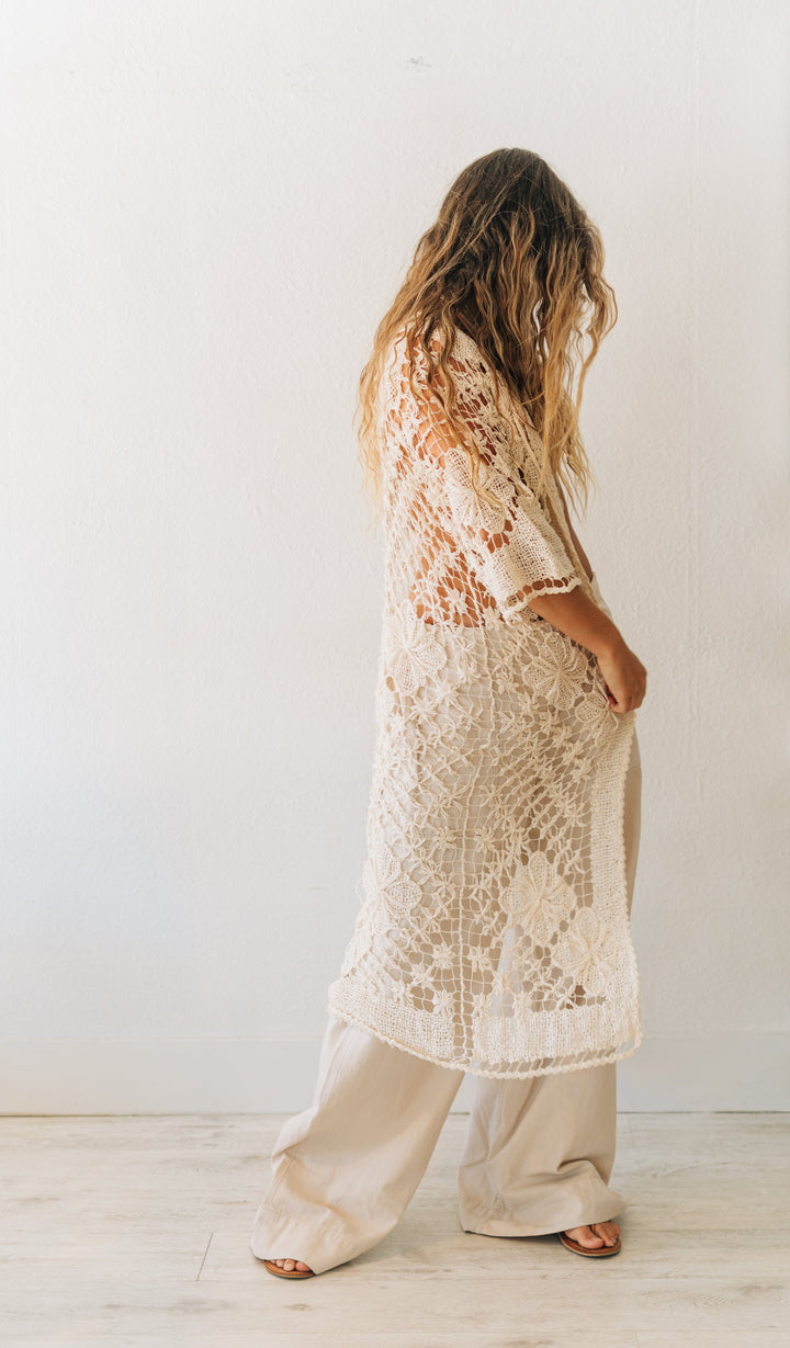 Hand-Woven Wave Cardigan