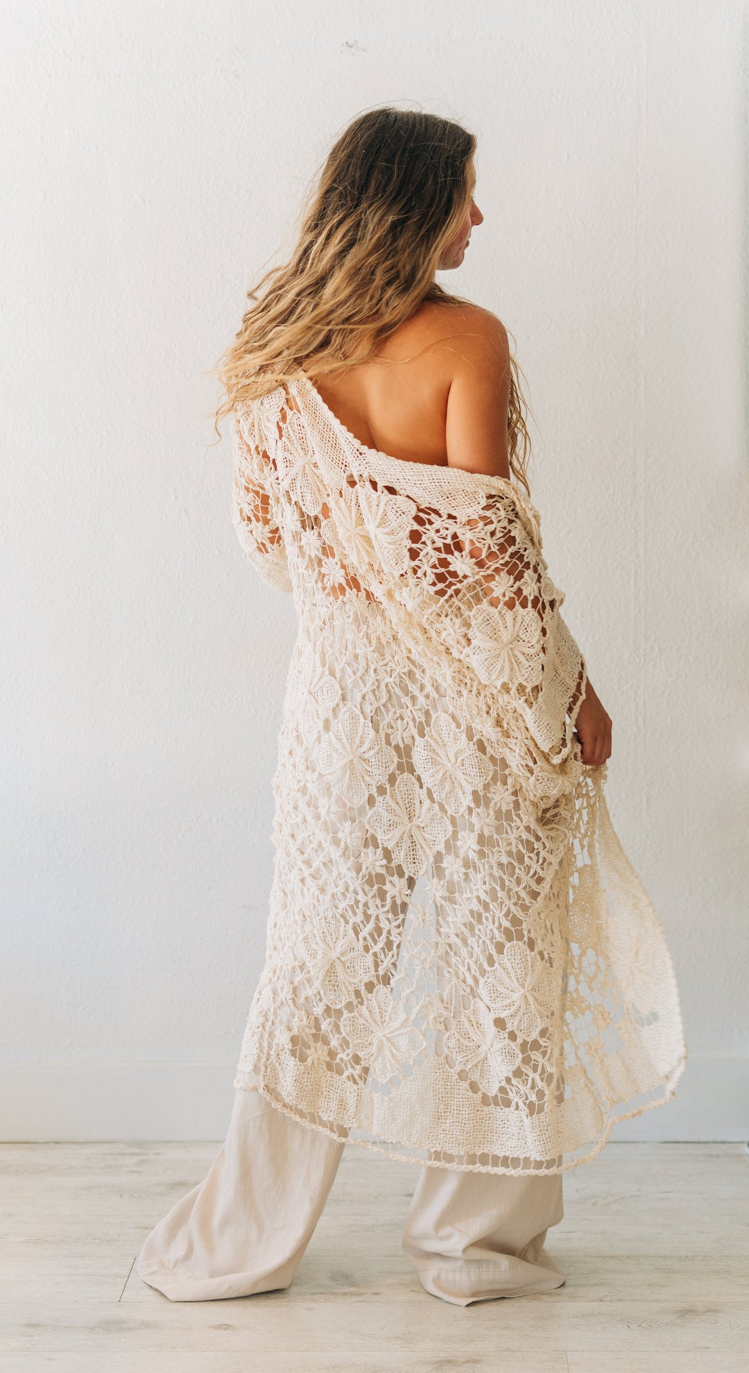 Hand-Woven Wave Cardigan
