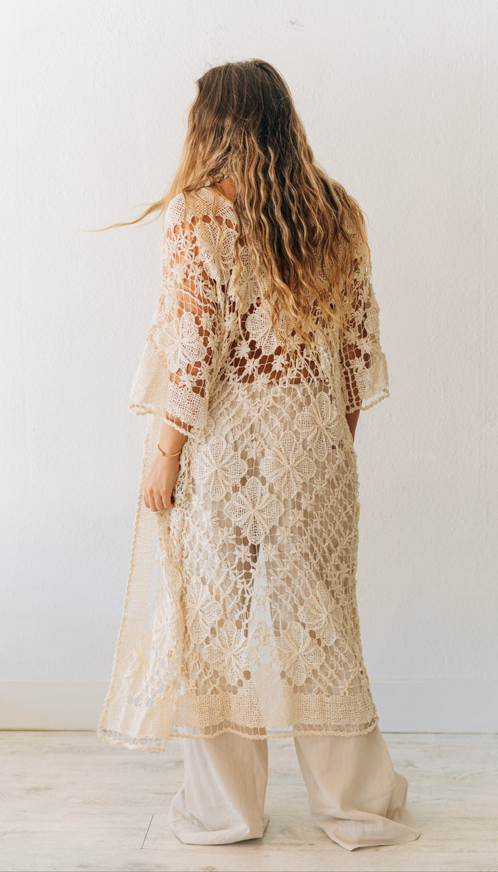 Hand-Woven Wave Cardigan