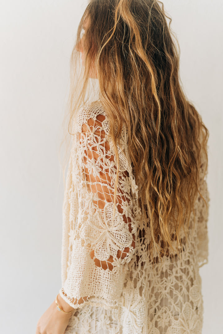 Hand-Woven Wave Cardigan