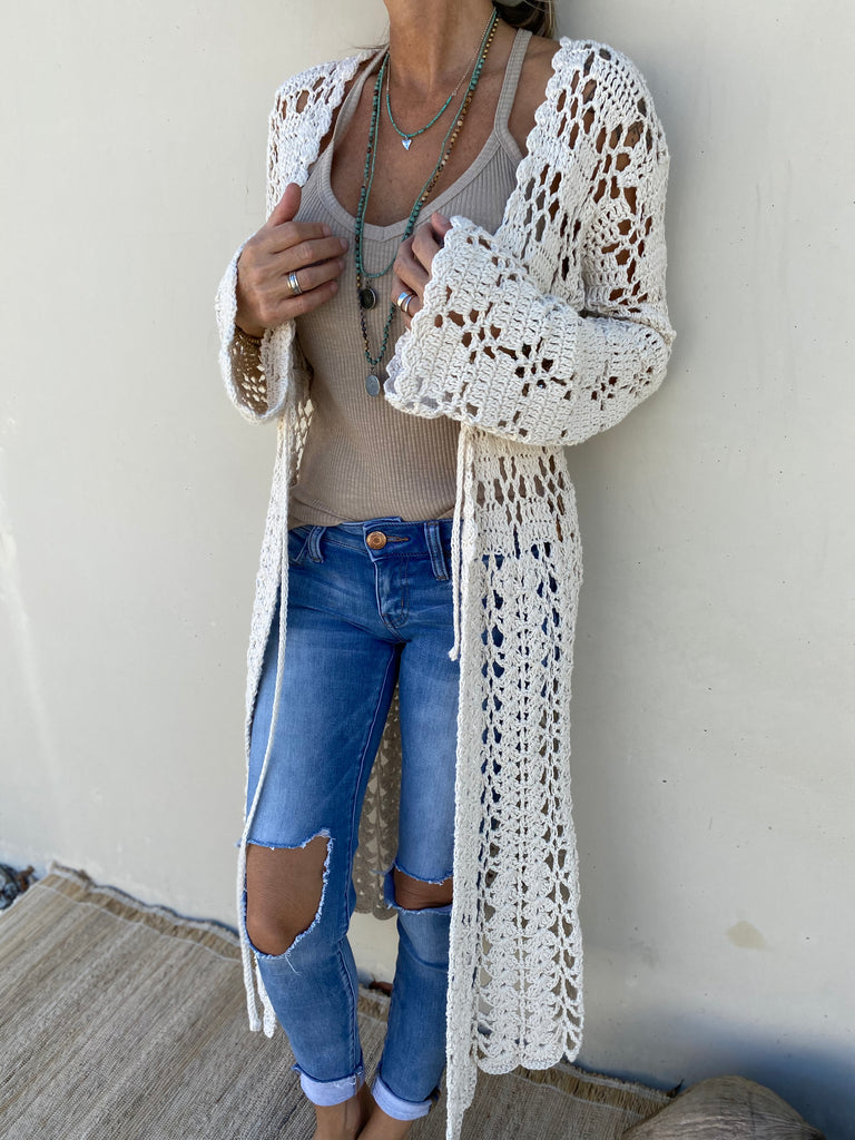 Beach Nights Crochet Cardigan – Mora Surf Boutique