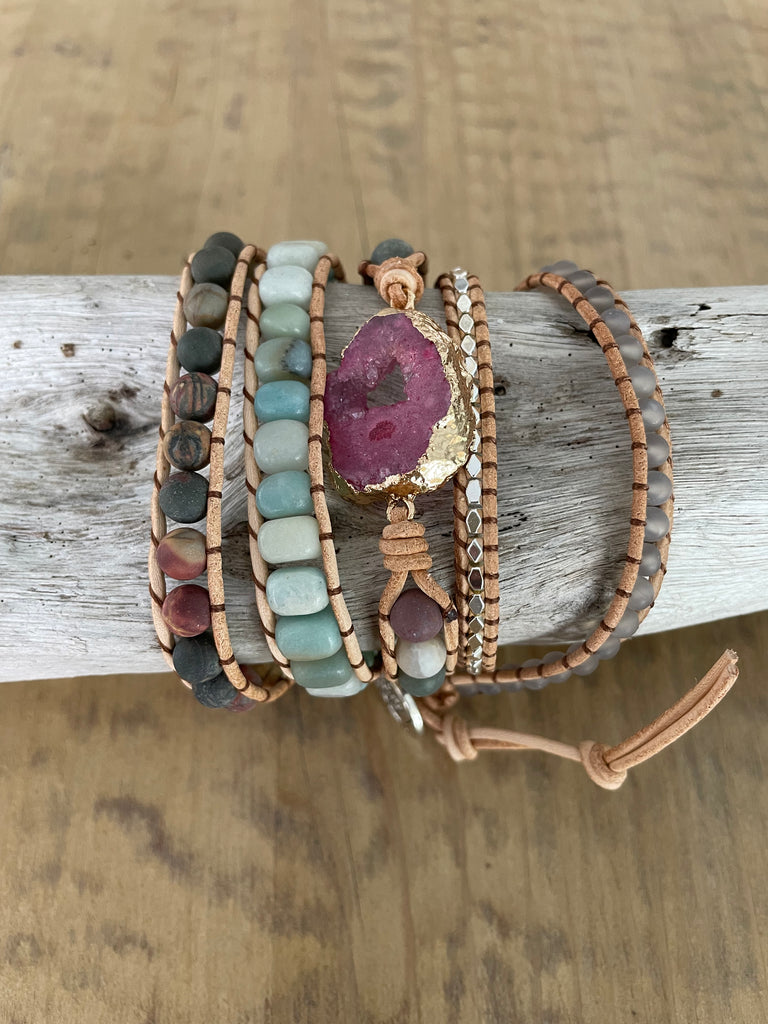 Drusy Wrap Bracelet