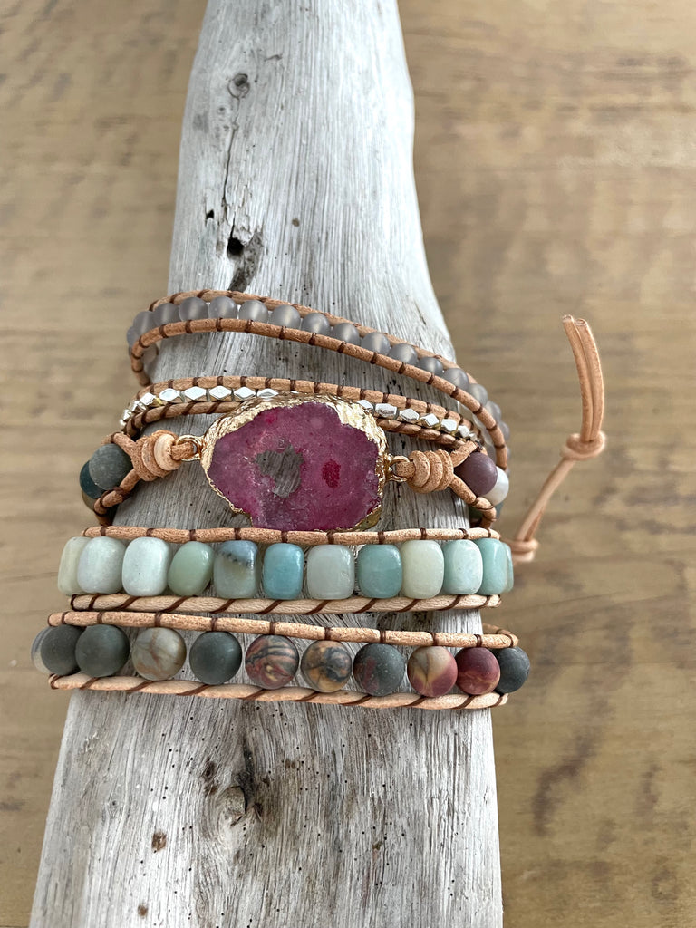 Drusy Wrap Bracelet