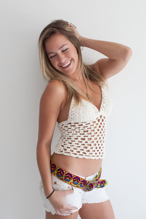 Woodstock Crochet Top with Shells