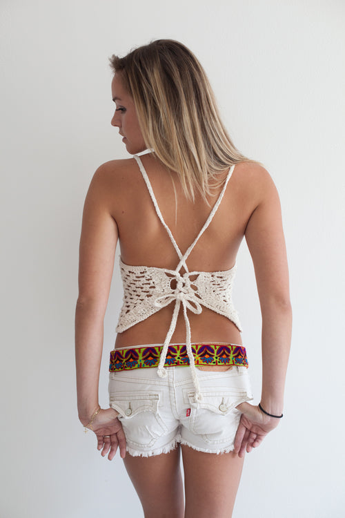 Woodstock Crochet Top with Shells