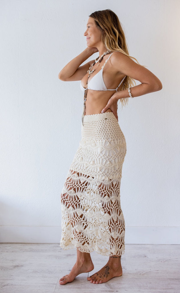 Keeley crochet floral maxi skirt sale