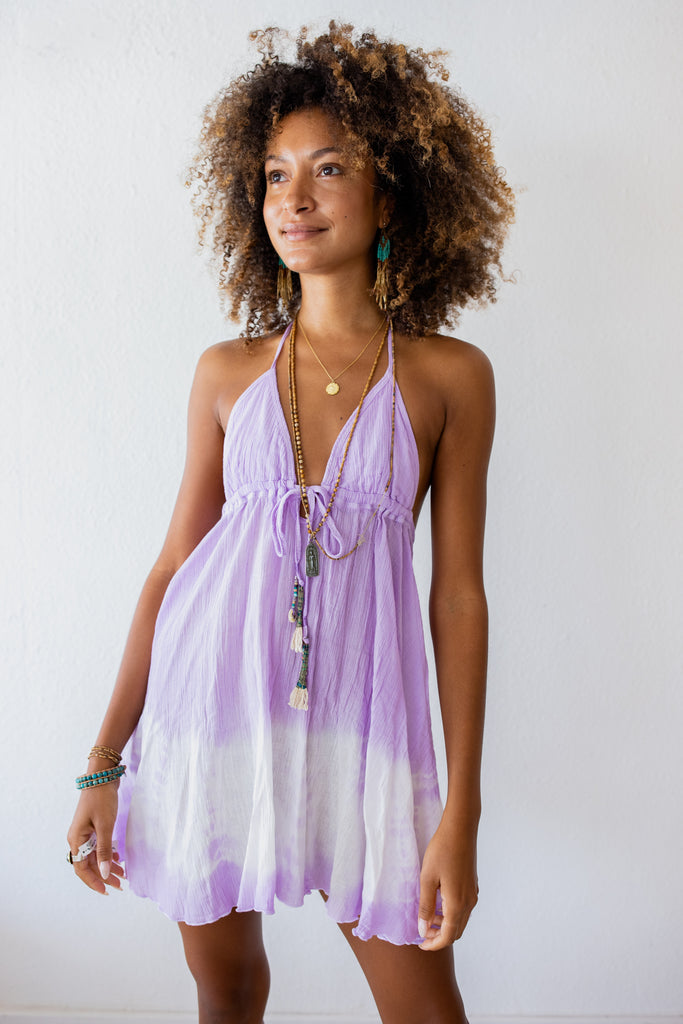 Relaxed Mini Dress In Lavender